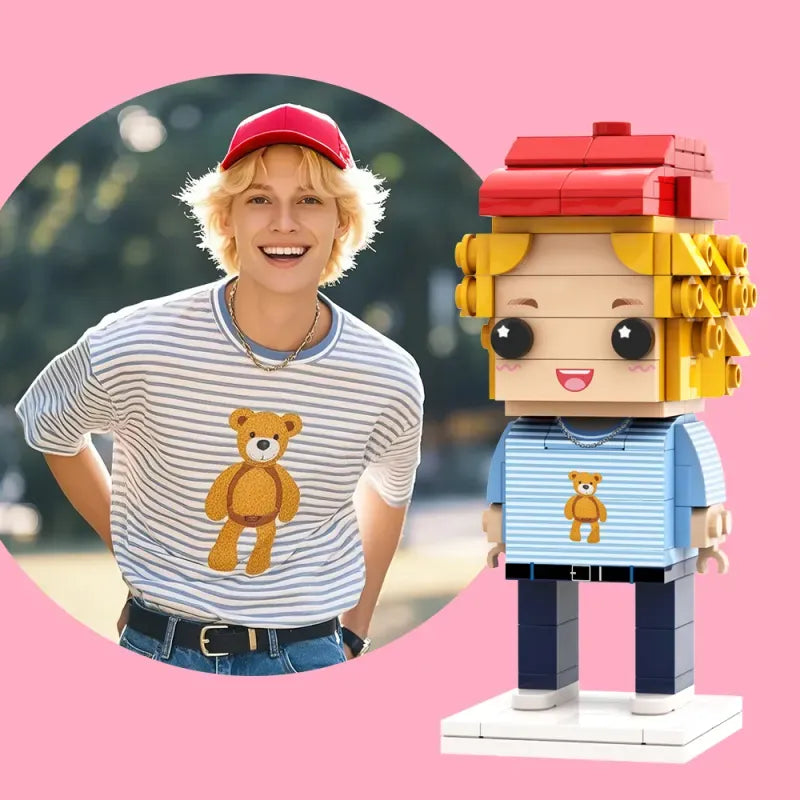 The Solo Project: Custom Full-Body Single-Person Brick Figure — Small-Particle Building Block Toy & Custom Set