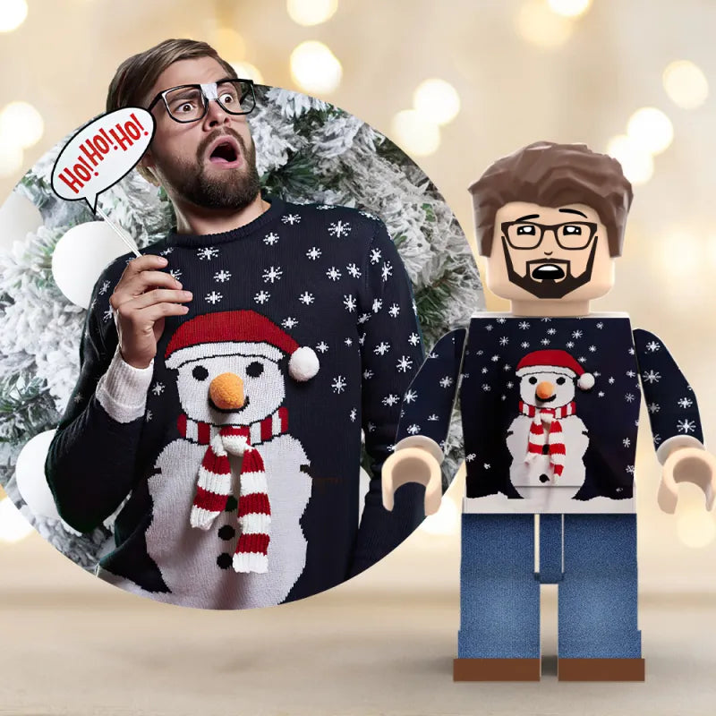 The Solo Project: Custom Full-Body Single-Person Brick Figure — Small-Particle Building Block Toy & Custom Set